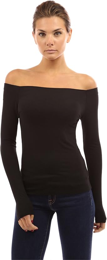 black off the shoulder top amazon