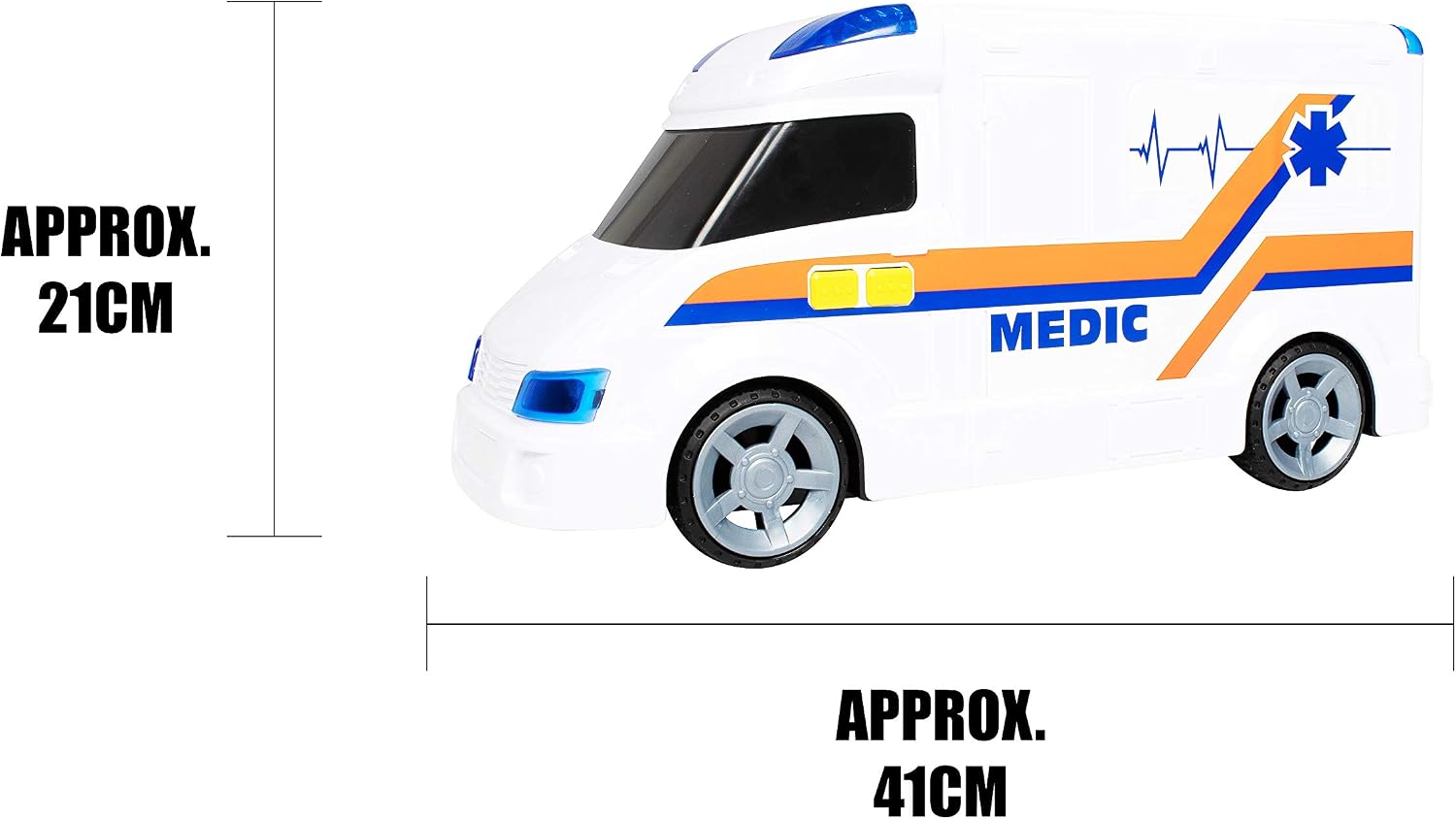 Teamsterz Mighty Machines Large Ambulance, Blue - Image 5