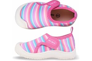 SK SIX Toddler-Water Baby-Shoes Barefoot-Sneakers - Walking Infant Boys Girls kids Slip on Wide Safty House Slippers Non-Slip Soft Sole Newborn Cute