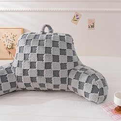Aimuan Reading Pillow Checkered Bed Rest Wedge