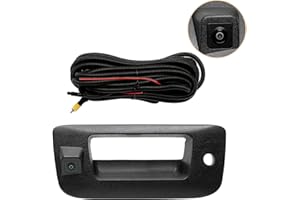 Backup Camera Tailgate, Compatible with 2007-2014 Chevy Silverado, GMC Sierra, Door Handle with Key-Hole | Rear View Camera w