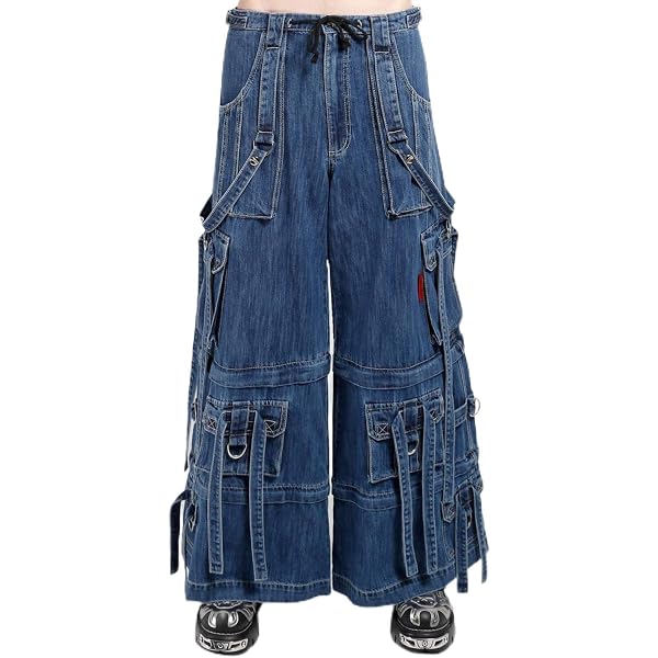 Tripp NYC Denim X Strap Pants [Light Blue] M at Amazon Men's