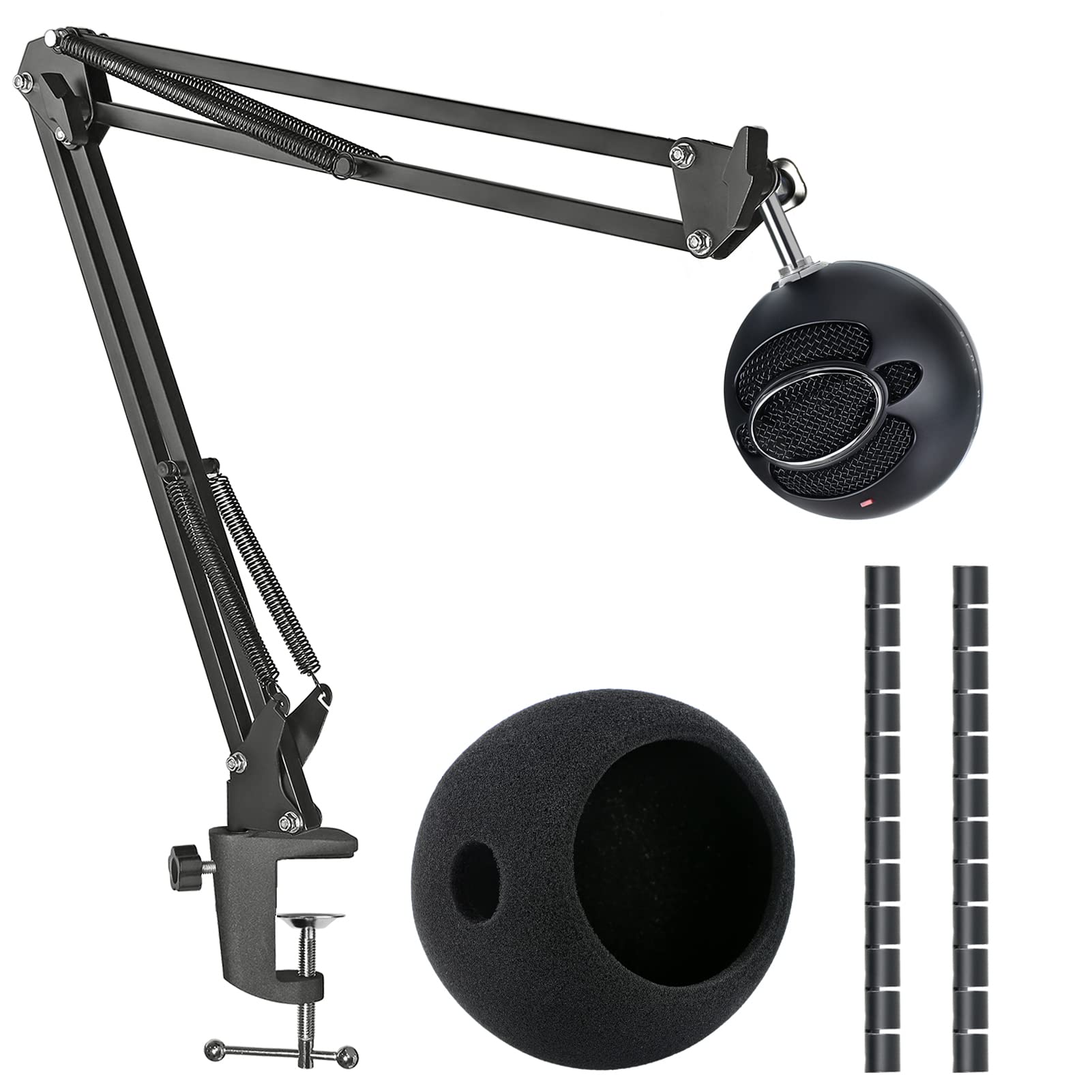 Photo 1 of Snowball iCE Mic Boom Arm Stand with Pop Filter, Compatible with Blue Snowball Ice USB Microphone with Cable Sleeve by SUNMON