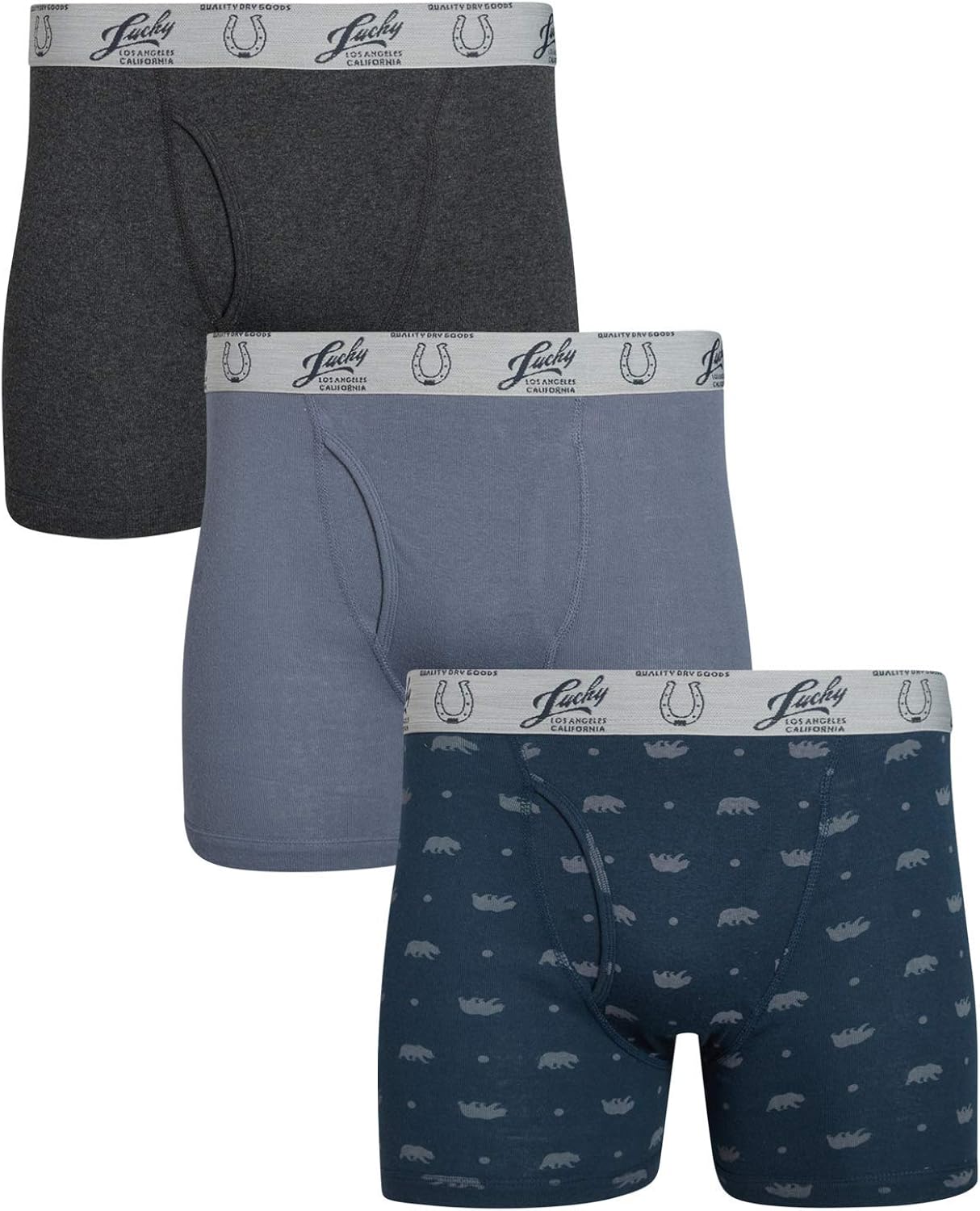 Lucky Brand Men's Cotton Boxer Briefs (3 Pack) at  Men’s Clothing store