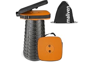 maliven Foldable Camping Stool with Cushion, Portable Folding Stool with Nylon Bag, Collapsible Stool for Adults Portable, Max Load 550 LB
