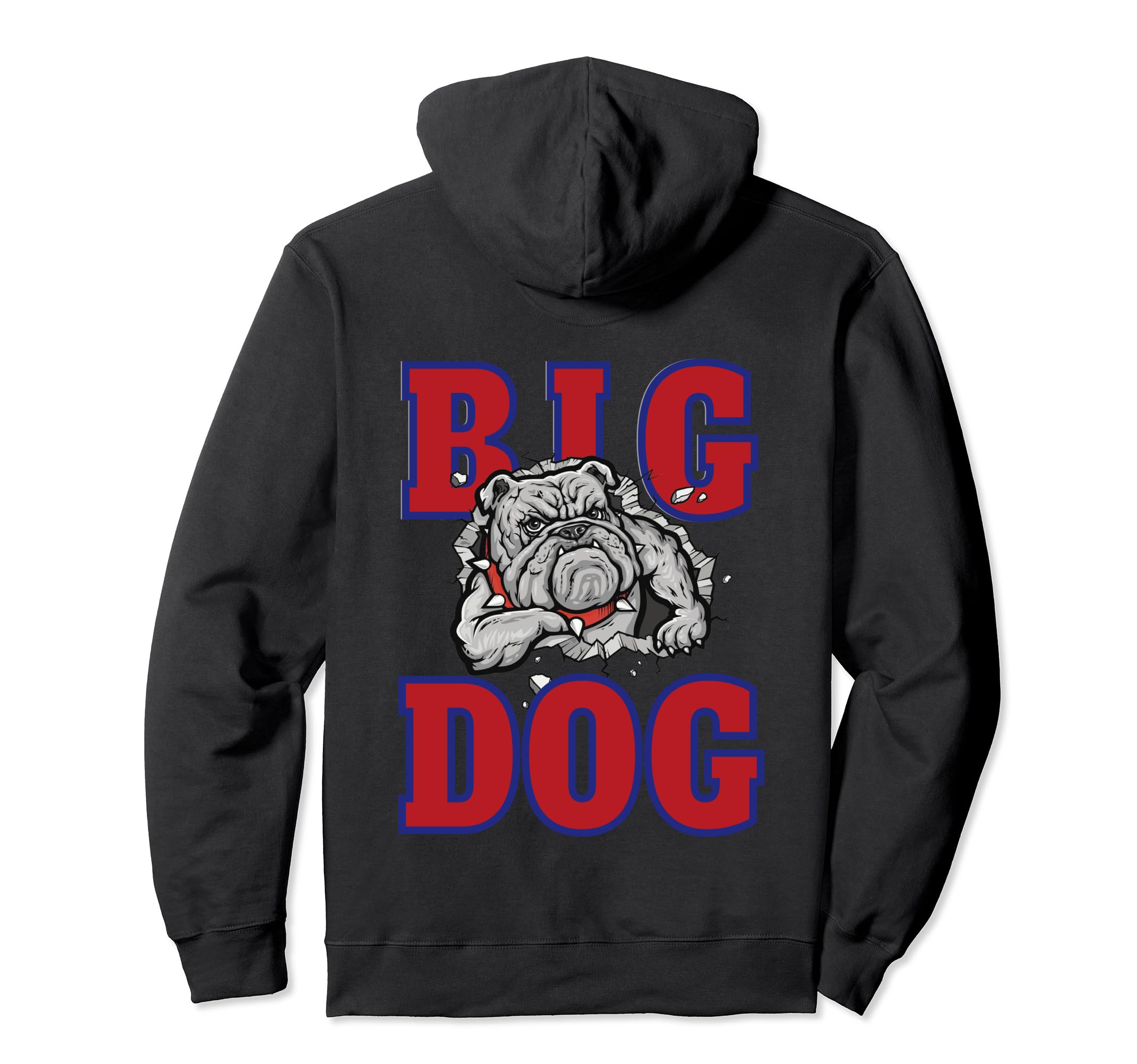 Big Dog Colorful Comic Dog Illustration Novelty Art Design Pullover Hoodie