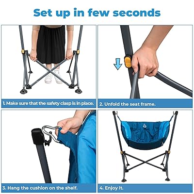 Buy Deerfamy Outdoor Freestyle Rocker Chair Camp Rocking Chair Hanging Swing Oversized Folding Moon Round Chair With Padded Seat Large For Adults Man Foldable Portable For Roadtrip Fishing Backyard Lawn Online In Buy Deerfamy Outdoor Freestyle Rocker Chair Camp Rocking Chair Hanging Swing Oversized Folding Moon Round Chair With Padded Seat Large For Adults Man Foldable Portable For Roadtrip Fishing Backyard Lawn Online In