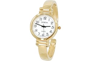 Blekon Original Mother of Pearl Cuff Bracelet Watch for Women with 31mm case Japanese Quartz Movement Metal hinged Bangle Style Cuff Wrist Watch for Ladies