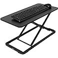 VIVO Single Top 24 inch Scissors Lift Keyboard and Mouse Riser, Height Adjustable Laptop Desk, for Ergonomic Sit Stand Workstations, Black, DESK-V024A