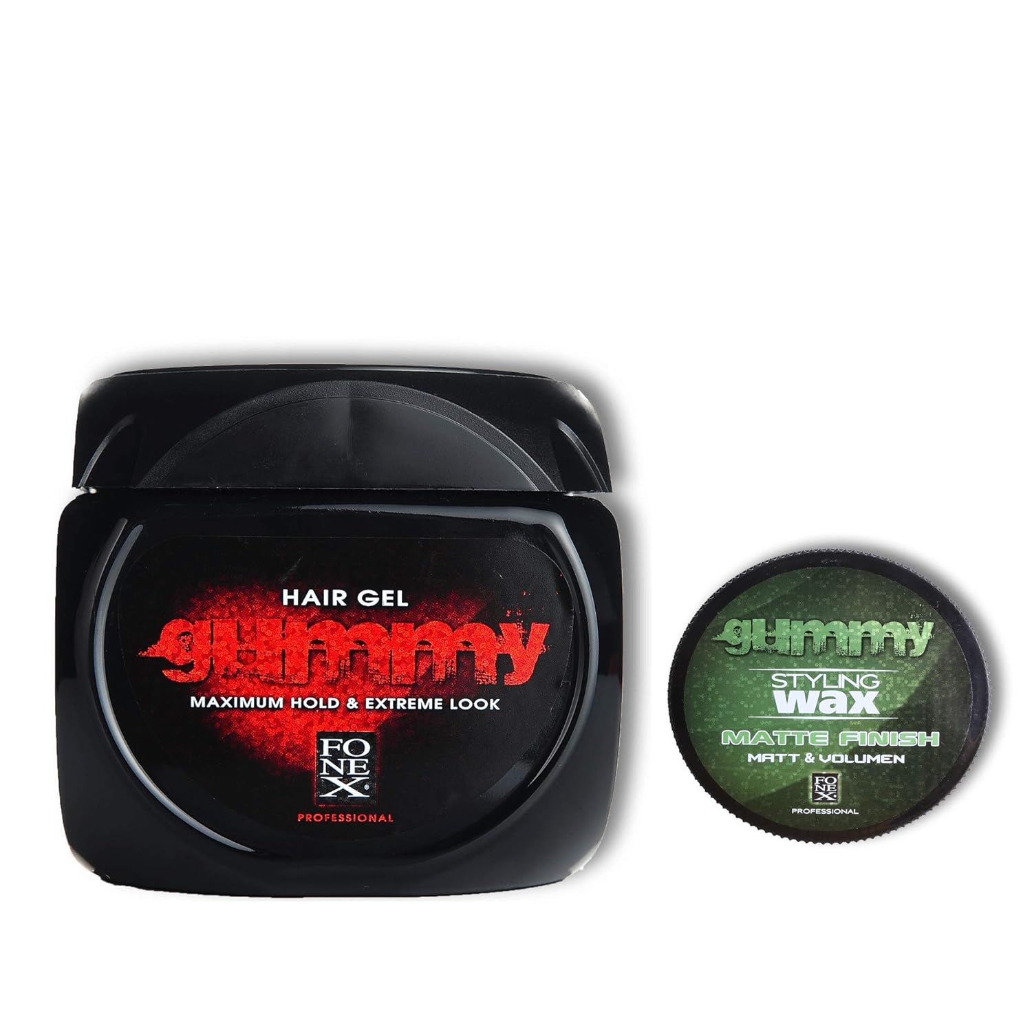 Gummy Hair Gel and Matte Finish Styling Wax Combo
