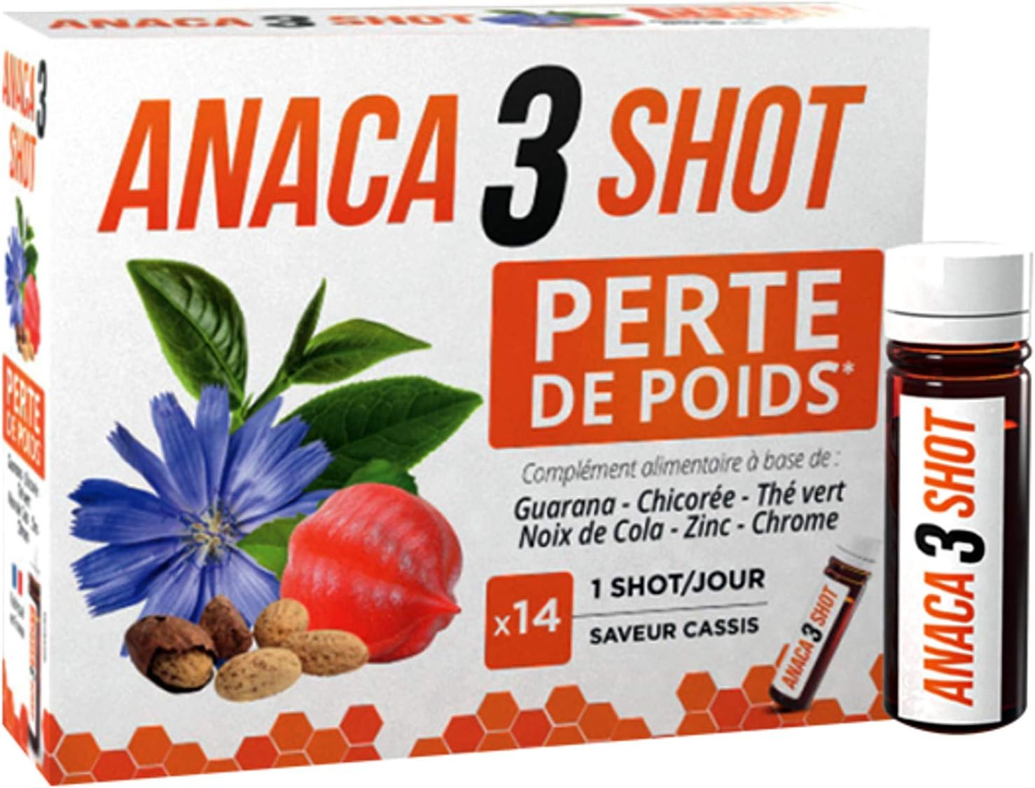 Anaca - Anaca3 Shot - Weight Loss - Take 1 Shot per Day at Meal - Box of 14 Shots