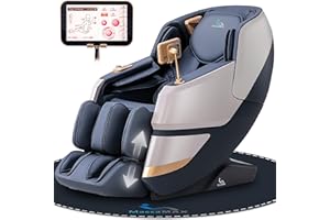 MassaMAX MT339 4D Massage Chair, Full Body Shiatsu Recliner with Auto Extendable Footrest, Zero Gravity, SL Track, Deep Yoga Stretch,22 Modes, AI Voice Control, Foot Rollers, and Heating (Magic Black)
