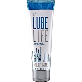 LUBELIFE Water Based Handie Cream Lube, Personal Lubricant for Men, 4 fl oz | Made with Natural Ingredients, Smooth Texture, Stays in Place, Non-Staining, Easy Cleanup, Toy Safe, Discreet