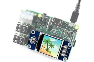 1.44inch LCD Display HAT Compatible with RPi 5/ 4B/3B+/3B/2B/A+/Zero W/WH/Zero 2 W/Pico/Pico 2W, etc. RGB 65K Color 128 x128 