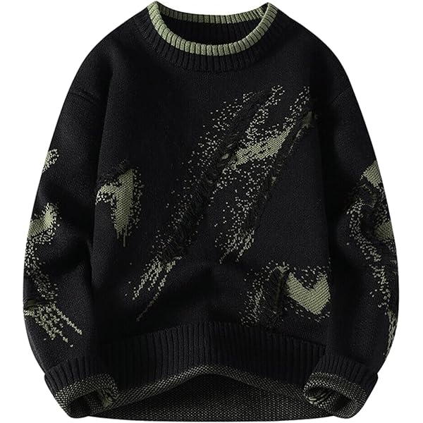 Men's Street Ripped Knit Sweater Couple Hip-Hop Pullovers Men