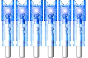 Lzwow Lighted Nocks for Crossbow Led Illuminated Archery Nocks for Arrows with 7.62mm/.300" Arrow Nocks for Hunting-6 Pack