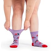 Wide Open Crew Socks for Women – Merino Wool, Comfortable High Socks for Everyday Wear (9507)