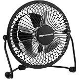 AmazonCommercial 4-Inch Table Fan with Power Adapter and USB Cable