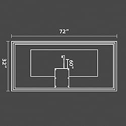 ISTRIPMF 72 x 32 Inch LED Mirror for Bathroom with
