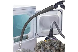 PetOde Dryer Vent Cleaner Kit Vacuum Hose Attachment, Quickly Lint Remover Dryer Lint Vacuum Attachment, Black