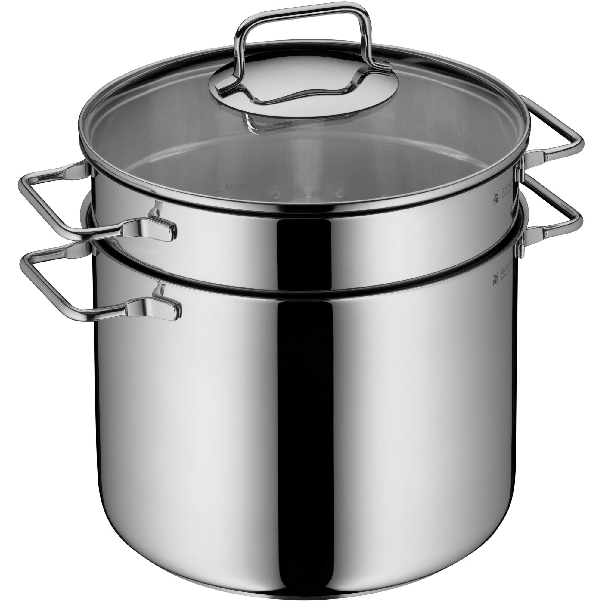 WMF 24 cm Pasta Pot with Glass Lid, Silver