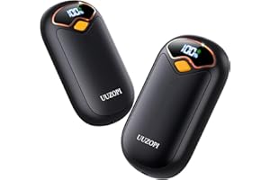 U UZOPI Hand Warmers Rechargeable - Magnetic Electric Hand Warmers 2 Pack, LED Display, 4 Settings Fast Heating Reusable Portable Heater Handwarmers for Golf Hunting Camping Essentials, Gifts for Men Women