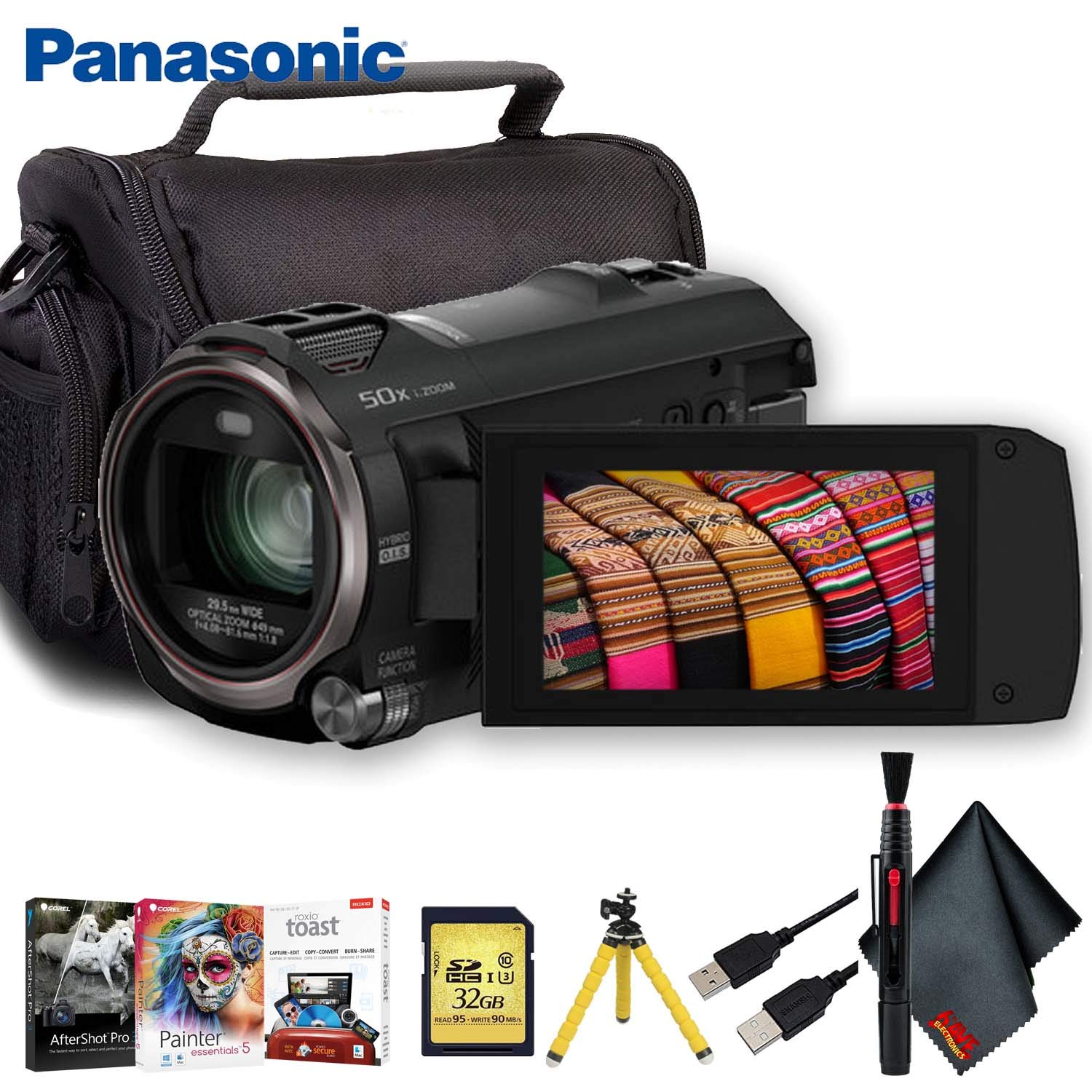 Panasonic HCV770K Full HD Camcorder Accessory Kit Includes Camcorder