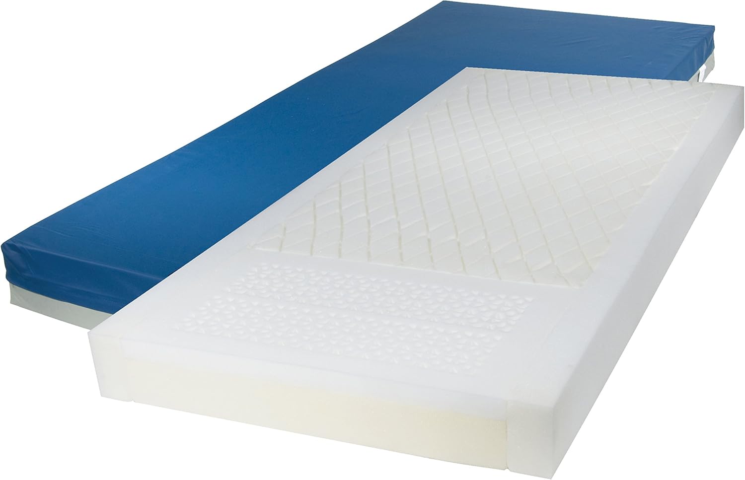Drive Medical Gravity 7 Long Term Care Pressure Redistribution Mattress, No Cut Out, 80", Blue, Full: Health & Personal Care