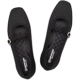 Frank Mully Mary Jane Women Flat Shoes Slip on Square-Toe Washable Shoes Comfortable for Dressy and Work with Ankle Strap