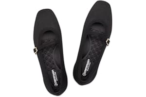 Frank Mully Mary Jane Women Flat Shoes Slip on Square-Toe Washable Shoes Comfortable for Dressy and Work with Ankle Strap