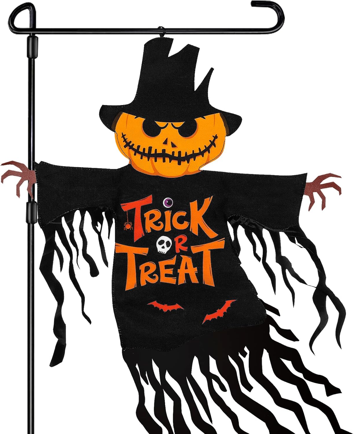 Flags - Halloween Garden Flag Outdoor Decorations for Outside Double-Sided Printed, Pumpkin Ghost Winter Yard Flags House Yard Seasonal Decoration 22 x 23 Inch Treat or Trick