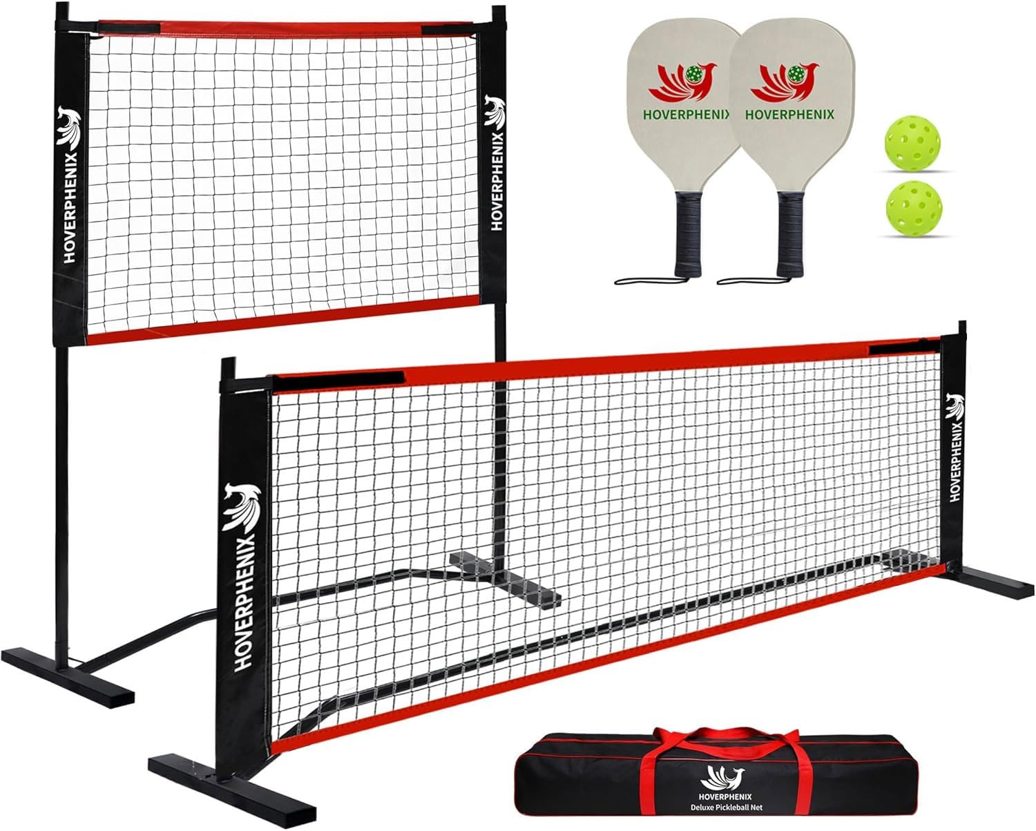 Photo 1 of 10FT Mini Pickleball Net, 4FT Adjustable Height Dink Training Rebounder Net with Paddles Set of 2, Pickleballs and Carry Bag for Outdoor Indoor Driveway Game, Easy Setup