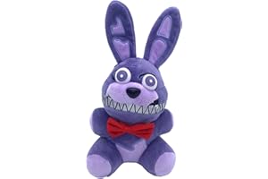 Milenzom Nightmare Bonnie Plush 8 Inch, 5 Nights at Freddy's Plush Toys, FNAF plushies for Boy Girl Christmas Halloween Birthday Gift (Purple Bonnie Rabbit)