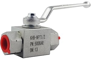 KHB 1/2" NPT High Pressure Hydraulic Valve, 2 Way Ball Valve, Hydraulic Ball Valve 7250 PSI