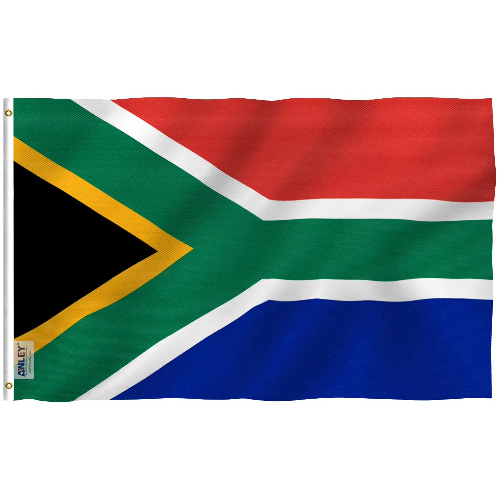 Anley Fly Breeze 3x5 Foot (90 X 150cm) South Africa Flag - Vivid Color and UV Fade Resistant - Canvas Header and Double Stitched - South African National Flags Polyester with Brass Grommets