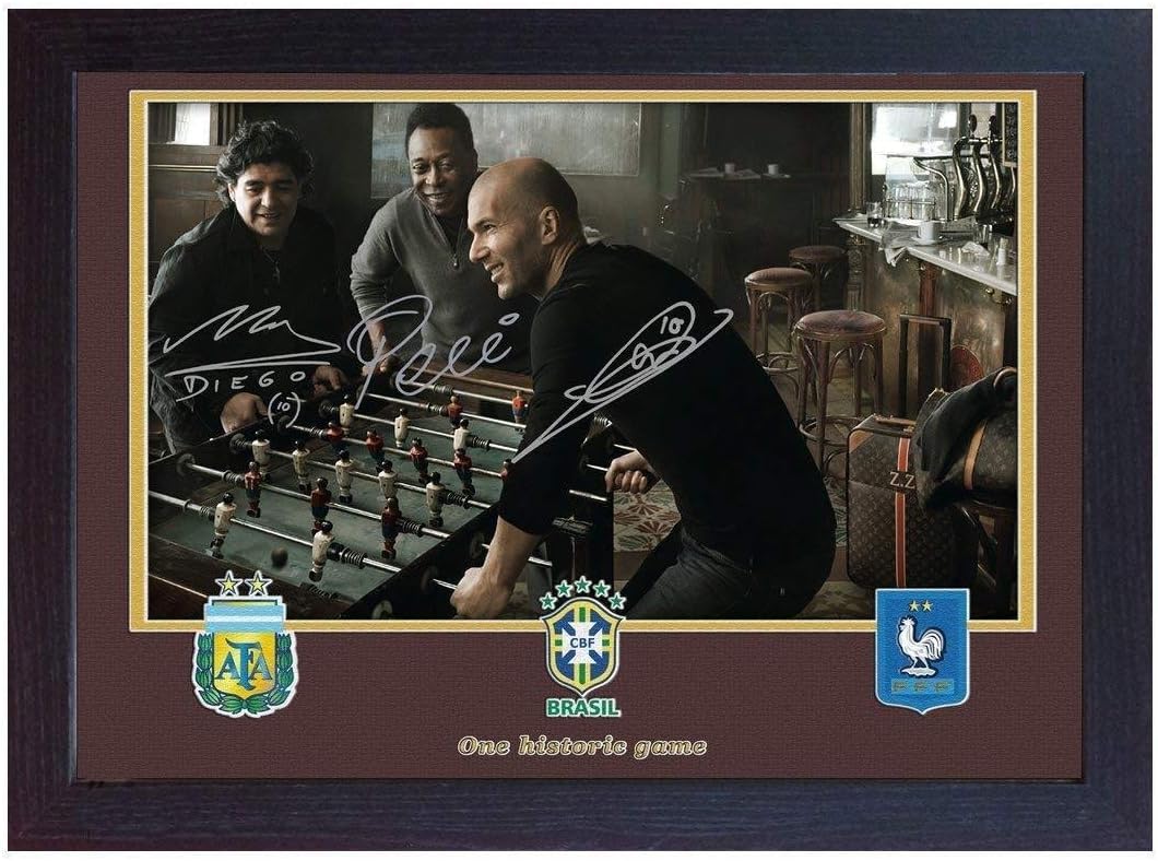 Sgh Services New Framed Poster Pele Maradona Zidane Football Legends Photo Print Poster Pre Print Photo Print Framed Mdf Frame Football Amazon Co Uk Sports Outdoors