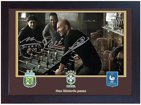 Sgh Services New Framed Poster Pele Maradona Zidane Football Legends Photo Print Poster Pre Print Photo Print Framed Mdf Frame Football Amazon Co Uk Sports Outdoors