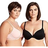 Curve Muse Women's Plus Size Padded Underwire Convertible Full Coverage Bra