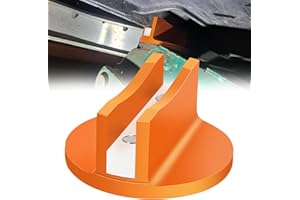 ADTOPI Magnetic Jack Pad Pinch Weld Adapter 0.47'' Slotted Pinch Weld Pad Magnetic Jack Puck for Floor Stand Accessories, Aluminum (Orange)