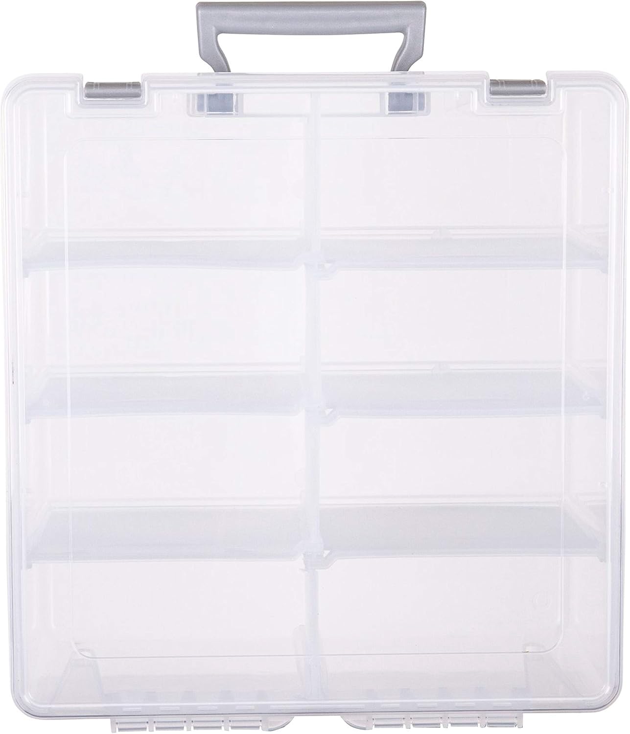 AB Designs 6990ABD Super Satchel Double Deep with Removable Dividers Stackable Home Storage Organization Container, Clear: Home & Kitchen