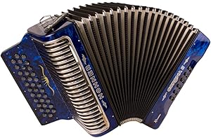 Hohner Corona Xtreme II 34-Button Accordion, GCF, Pearl Blue