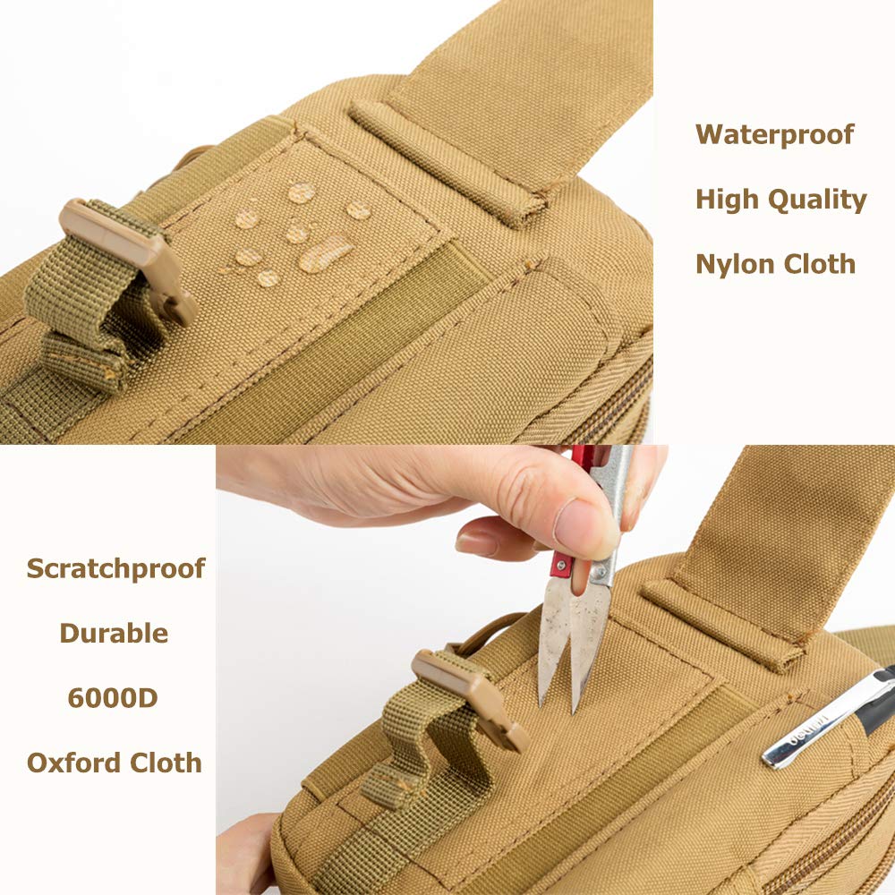 8Bees Tactical Molle Pouch Multi-Purpose Compact EDC Utility Gadget Belt Waterproof Nylon Camo Bag