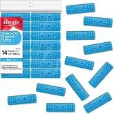 Annie Snap-On Magnetic Hair Rollers &ndash; Small 1/2 Inch with Locking Snap-Over Hood &ndash; Secure Hold No Pins Needed &ndash; Blue, 14 Count