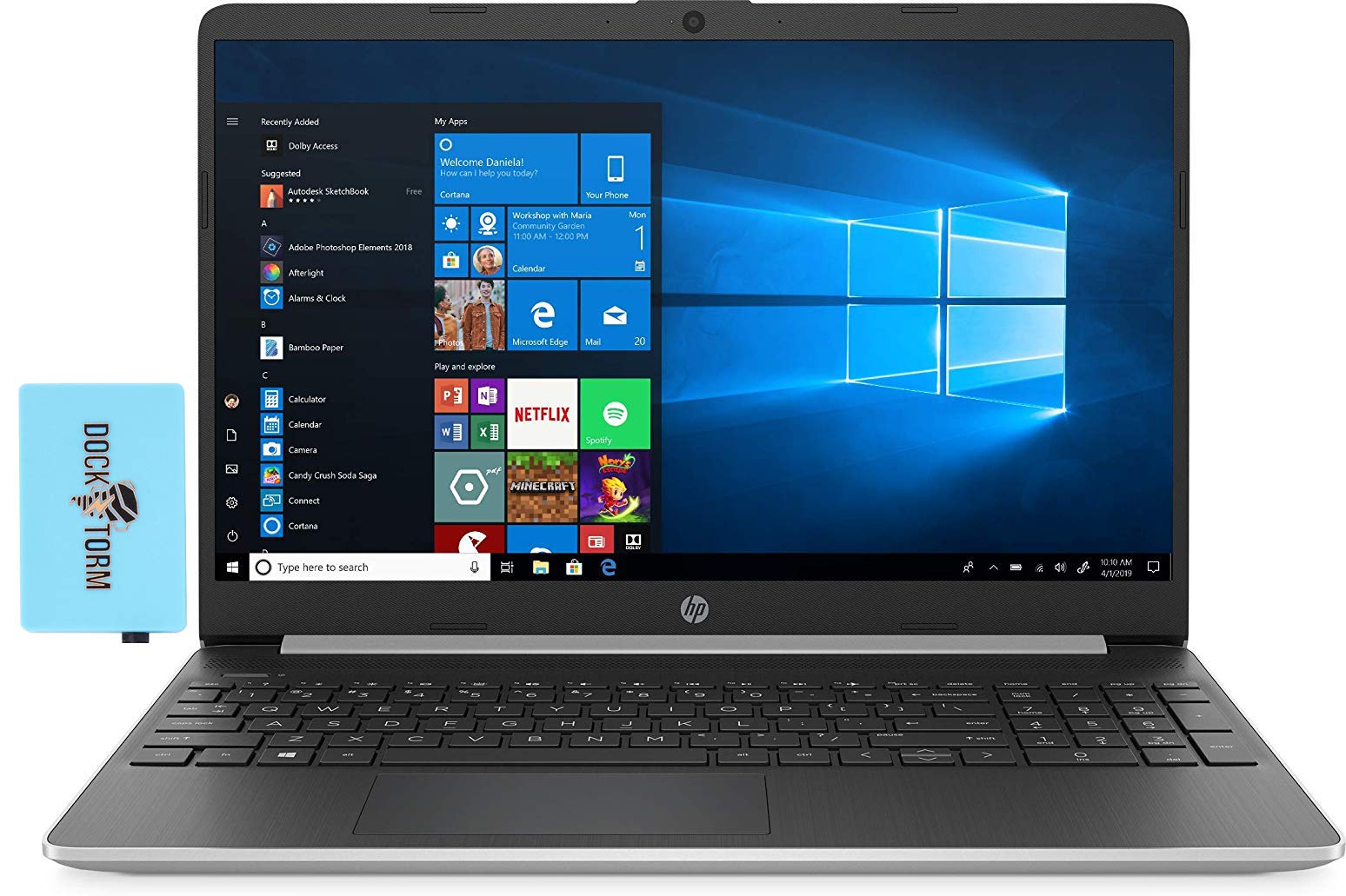 HP 15 dy Home and Business Laptop (Intel i7-1065G7 4-Core, 16GB RAM, 256GB PCIe SSD, Intel Iris Plus