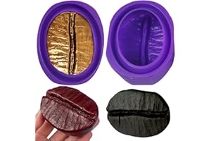 SIQINZONGWA (2 Pack) Premium Silicone Soap Making Molds, Coffee Bean Silicone Molds for DIY Crafts Soap Candle (New)
