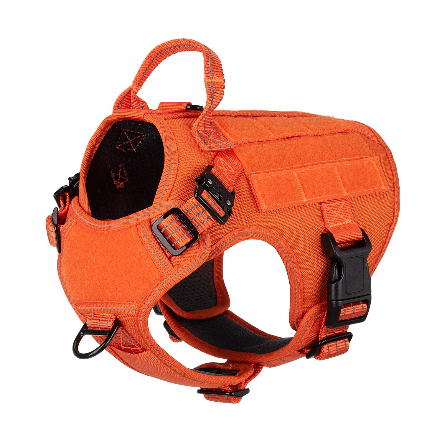 Photo 1 of ICEFANG Tactical Dog Harness, Small Size,2X Metal Buckle,Working Dog MOLLE Vest with Handle,No Pulling Front Leash Clip,Hook and Loop Panel