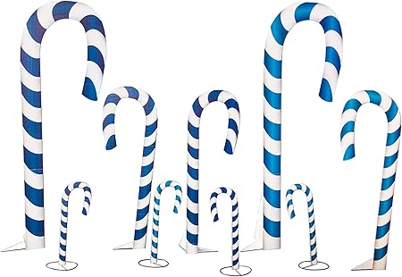 Amazon Com Anderson S White And Blue Candy Canes Set Of 2
