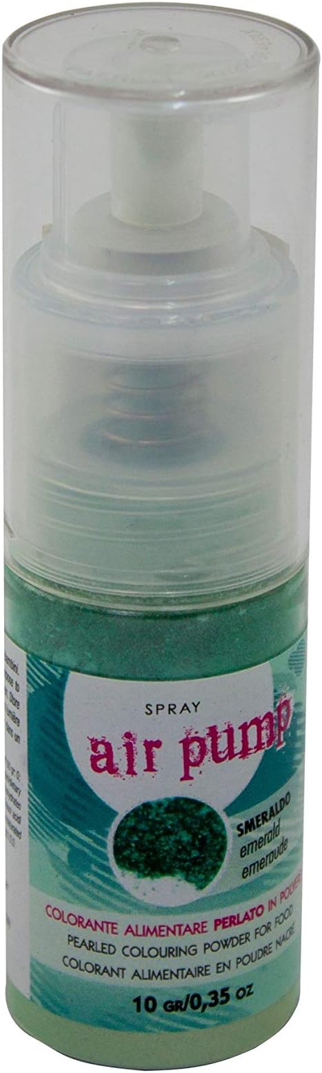 perlglanzpulver Ruby Red Im Pump Sprayer, 10 G, Edible Pie Decoration, Color Smaragdgrün