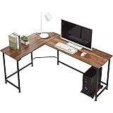 VECELO Modern L-Shaped Corner Computer Desk 66" with CPU Stand/PC Laptop Study Writing Table Workstation for Home Office Wood