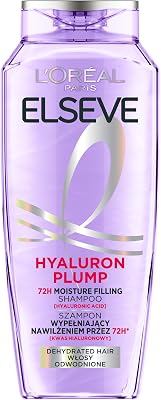 Champô Hidratante L'Oréal Paris Elvital para Cabelo Brilhante e Saudável, com Ácido Hialurónico para um Impulso Hidratante, Hydra Hyaluronic, 400 ml